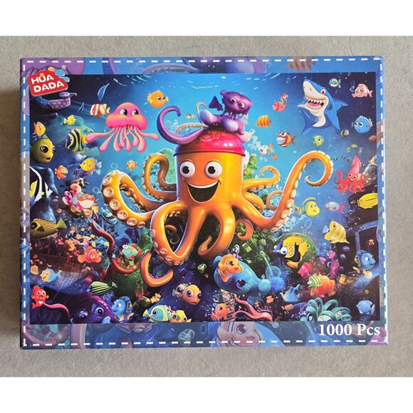 Huadada Ocean Fish 1000 pc Complete Coral Reefs Sea Life Octopus Jellyfish - Picture 1 of 5